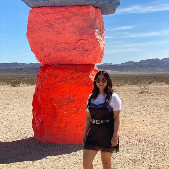 Silk & lace lingerie dress. Can be worn for bed or accessorize to go out. - Picture 2 of 2